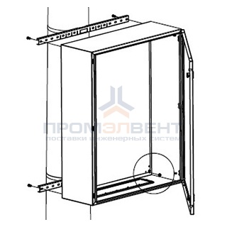 Комплект крепления шкафов CE/RAM box к столбу (ширина шкафа - 400 мм)
