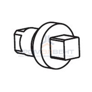 Личинка замка, для малой ручки, под ключ квадратного профиля 7мм