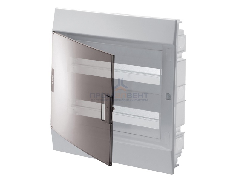 Бокс в нишу ABB Mistral41 36М (2x18) прозрачная дверь c клеммным блоком