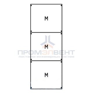 Панель с монтажной платой 2ряда/9 реек