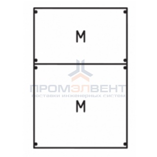 Панель с монтажной платой 2ряда/8 реек