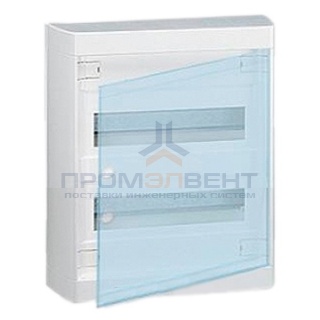 Щит Legrand Nedbox накладной на 24 (+2) модуля с шинами N+PE с прозрачной дверью