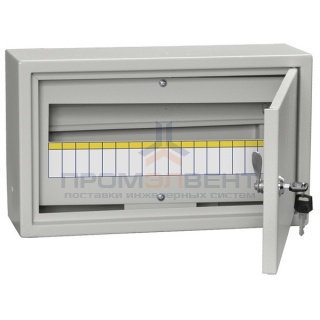 Щит металлический ЩРн-18з-1 36 УХЛ3 IP31 на 18 модулей навесной 265х440х120 серый ИЭК