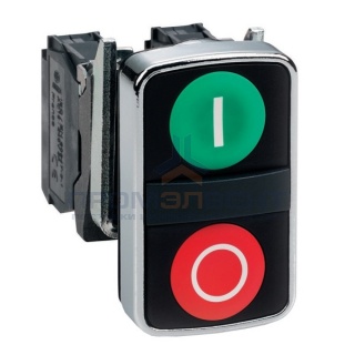 Двойная кнопка Schneider Electric XB4BL73415 с маркировкой 22мм