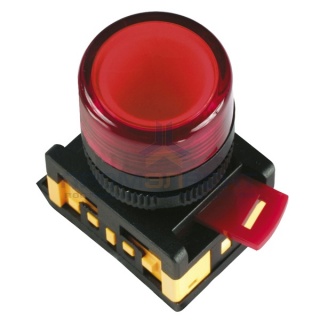 Лампа AL-22TE сигнальная d22мм красный неон/240В цилиндр ИЭК