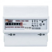 Счетчик трехфазный однотарифный НЕВА 303 1S0 5(100)А 380В на DIN-рейку 7 модулей